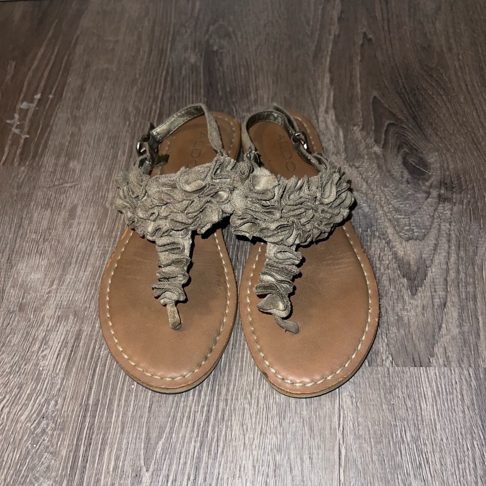 Pair of size 5 Aldo beige sandals/flats. Good used condition